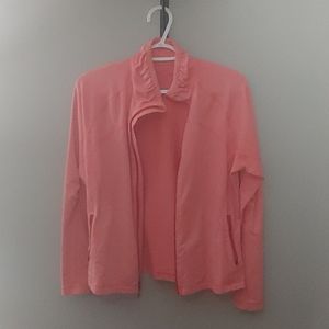 Girls L zip up yoga top